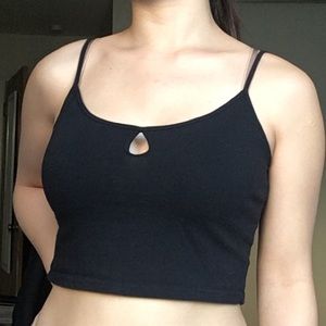 PacSun Black Crop Tank Top
